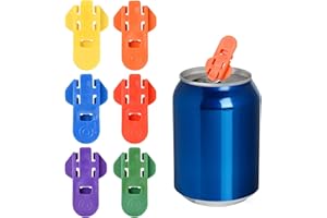 HOAAIGO 6 Stück Getränkedosenöffner Manueller Einfacher Öffner Manuell Ringöffner Kunststoff Dosenöffner Dosenöffner zum Öffnen von Getränken 6 Farben für Bier, Soda, Getränke