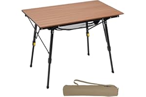 Portal składany stół kempingowy z regulacją wysokości, aluminiowy 90 x 53 cm, składany, lekki, kempingowy, dla 4 osób