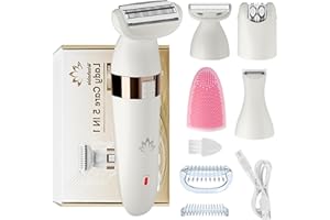 JOURNEYSIDE Epilierer Damen, 5 in1 Rasierer Damen Kabellos, Damenrasierer Elektrisch, Intimrasierer für Frauen USB Lady Shaver Elektrisch,IPX4 Nass- und Trockengebrauch für Beine, Arme, Achseln,Bikinizone