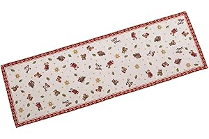 ‎VILLEROY & BOCH Villeroy & Boch – Toy's Delight Gobelin Tischläufer Weihnachten L Bunt, Maschinenwaschbar, Tischläufer Weihnachtlich, Tischdecke Weihnachten Läufer, Unterleger Tisch, Baumwolle/Polyester