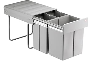 Wesco Bio Treble Waste Bin for Hinged Door 400mm Unit 40 Litre