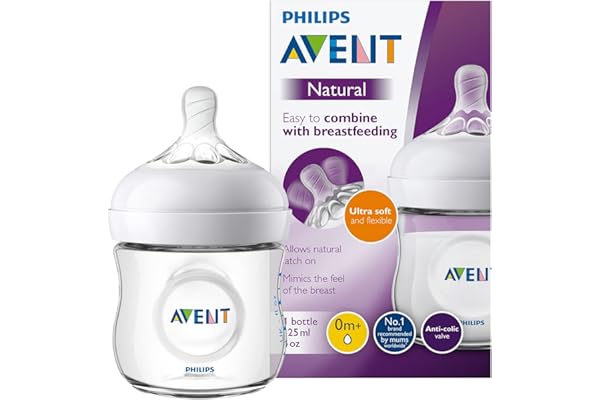 زجاجة رضاعة افينت ناتشورال 2.0 من فيليبس، 125مل، قطعة واحدة