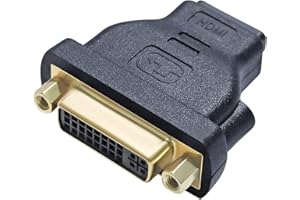 DTech Adaptateur DVI femelle vers HDMI femelle bidirectionnel HDMI vers DVI-I Convertisseur 24+5 ports 4K 1080p Vidéo pour moniteur d'ordinateur PC TV Box Home Cinéma Display