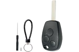 SUPALAND Coque Clé Compatible pour Renault Clio Kangoo Twingo Modus Trafic II Master pour Opel Vauxhall Vivaro TéLéCommande Coque Voiture 3 Boutons avec Lame.
