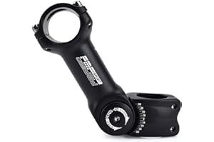 WOOLUCK Potence de Vélo Réglable 0-60 Degrés, Potence Cintre Riser 31,8mm * 130mm, avec Clé Hexagonale, pour Vélo de Route Montagne