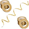 ZYOZIQUE 6 Pcs Curling Ribbons For Balloons Party Decoration 5 Meters Gold Crimped Curling Ribbon Shiny Balloon String Roll Gift Wrapping Ribbon -(Gold)