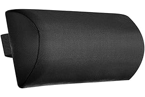 ‎PERFK perfk Liegen abwaschbar pflegeleicht Nacken Strandliege Zubehör Terrassenstuhl Kopfstütze Kissen für draußen Liegestuhl Sonnenliege, Schwarz, 1