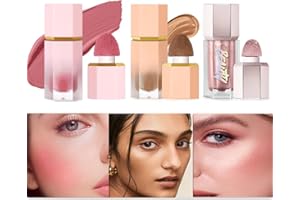 Beauty Searcher 3PCS Set di trucco liquido per contorno, evidenziatore e fard, crema leggera e duratura per la costruzione di fard, evidenziatori e bronzer per il contorno del viso