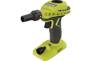 RYOBI 18V ONE+ Akku-Luftpumpe R18VI-0 (max. Druck 0,034bar, Luftstrom 210l/min, Ideal zum Aufpumpen von Schlauchbooten/Luftmatratzen, inkl. 2 Ventilaufsätze, ohne Akku und Ladegerät)