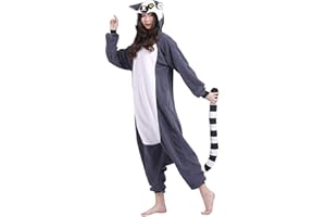 DELEY Animal Adulte Vêtements De Nuit Chaude Onesies Pyjama Unisexe Homewear Grenouillere Pyjama à Capuche Costume