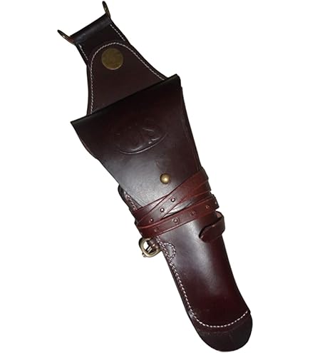 étui Cuir Marron Raccords Laiton Étui Cuir Pour Revolver Webley .455 - Style Britannique - Ceinture Sam Browne - Raccords Laiton Holster Cuir .455 Sam Browne