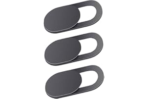 B Blesiya 3X Cache Webcam, Webcam Cover Autocollant Coulissant Couverture de Caméra Frontale Ultrafin pour Tablettes, PC - Noir