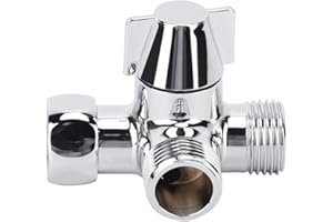 VIAGASAFAMIDO G1 / 2" Desviador de Agua de Tres Vías Adaptador En Forma de t Conector del desviador de Agua Para Ducha de Mano Componentes de Ducha Universales