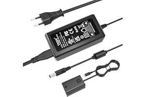 TKDY AC-PW20 zasilacz NP-FW50 Dummy Battery DC Coupler Kit do Sony Alpha A5100 A6000 A6100 A6300 A6400 A6500 ZV-E10 A7 A7R A7S A7II A7RII A7SII RX10 II NEIV X5 NEX5 Nex7 kamer.