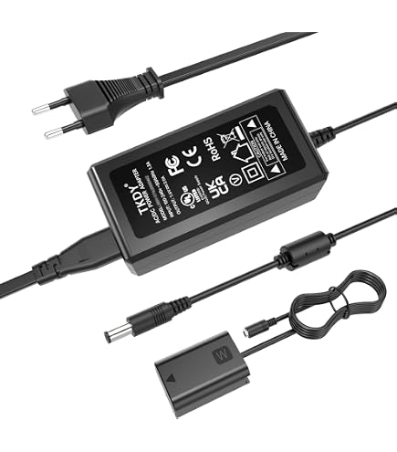 Eonvic Alimentatore D-Tap Per Sony - Accoppiatore Batteria Finta NP-FW50, Ingresso 10-20V Per Fotocamere A7, NEX, RX10