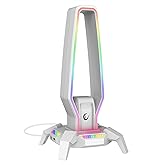 Rampage RM-H27 IGRIS Type-C RGB Beyaz Kulaklık Standı RM-H27 IGRIS BEYAZ