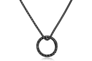 GAVU Mens Stainless Steel Ring Holder Necklace, Ring Keeper Necklace for Men 50cm/55cm/60cm