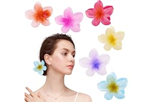 Bekecidi Klipsy do włosów w kształcie kwiatu Bauhinia w kształcie kwiatu, spinka do włosów dla kobiet, dziewcząt i dzieci, do grubych włosów, cienkie włosy, antypoślizgowa spinka do włosów (6 kolorów)