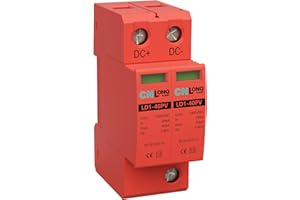 CNLonQcom DC Überspannungsschutz PV Anlage DC1000V 40kA 2P T2 Überspannungsableiter Für Solar-Photovoltaik 35mm DIN-Schienenmontage