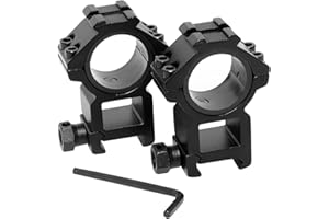 Paike 2 pièces Anneaux de portée Haut Profil 25.4mm/30mm-adaptateur de Montage de portée 30mm/25.4mm Rails Picatinny Weaver 20mm