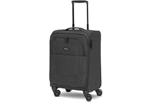 REDOLZ Cabin Weichschalen Kabinen-Koffer | Leichter Trolley mit 4 Doppelrollen für Damen & Herren 37 x 23 x 55 cm (Essentials 12)
