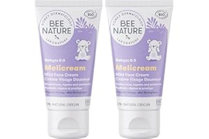‎BEE NATURE Bee Nature - Gesichtscreme für Babys - Bio-Honig - Spendet Feuchtigkeit und Repariert - 100% Natürlich – Geeignet für Neugeborene mit Trockener, Empfindlicher Haut - 2 Stück (2*50ml)