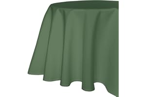 TEXPOT TextilDepot24 obrus ogrodowy, efekt lotosu, efekt lnu, tkanina odporna na zabrudzenia, 160 x 220 cm, owalny, ciemnozielony