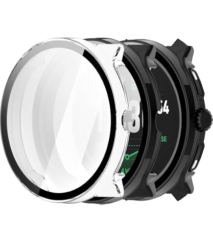 FTRONGRT Cover Compatibile con SUUNTO Vertical 2, PC + Pellicola Temperata, Antigraffio Custodia Protettiva. Nero