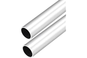 DMiotech 2Pack (28mm OD x 25mm ID) 6063 Aluminum Round Tube 300mm Length Industry Metal Tubing for Machinery Frame Construction DIY Projects