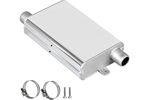 CHOONJIN Schalldämpfer Standheizung aus Aluminiumlegierung, 22 mm Auspuff Schalldämpfer, Standheizung Auspuff mit verdickten Clips und Schrauben,Abgasschlauch Auto-Lufterhitzer Zubehör für Auto Auspuffanlagen