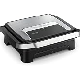 Moulinex Home, Paninis and Grill 2000W, Stainless Steel | 4/6 People, Non-stick Plates, Non-Stick Plates, Wide Surface, Drip