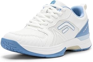 FitVille Womens Tennis Shoes Extra Wide Fit Trainers Badminton Squash Shoes with Arch Support Pickleball Volleyball