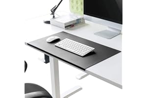 WUWEI Sottomano da scrivania in pelle con protezione per bordi, tappetino da scrivania grande, impermeabile, multifunzione, tappetino per tastiera, liscio, resistente al calore