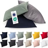 Blumtal Pillow Case 60 x 60 cm - 100% Soft Cotton - White - Set of 2 Cushion Covers 60 x 60 cm - Oeko-Tex Certified Cushion C