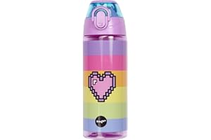 fringoo Gourde Enfant Haute Qualité Bouteille avec Paille 100% sans Bisphénol A pour l'école ou pour le sport | Pour Garçons et Filles| École Primaire | Fourniture Scolaire - 600 ml/20Oz
