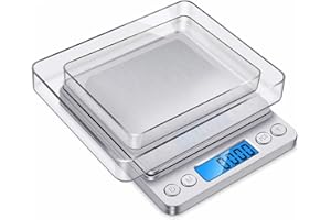 KAWAOLOGY Balance de Cuisine Precision Améliorée à Grande Portée, Mini Balance électronique alimentaire à chargement, balance de cuisson de haute précision, balance de poche avec écran LCD, 1 kg/0,01
