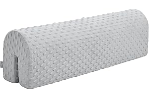 baibu Bed Edge Protector for Cot Beds,Toddlers Bed Rail Bumpers Protecter,Protection for Bed Frame Edge Protection Toddlers Cot,Removable Cover Grey-70CM