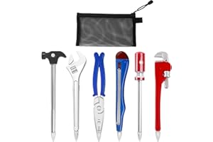 KRYMSON 6 bolígrafos de herramientas en forma de hardware, 1 bolsa de malla negra, papelería creativa y personalizada, nuevo juego de lápices de herramientas, juguetes para niños