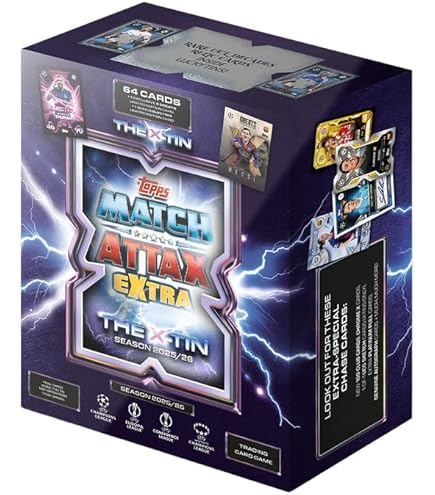 Lata Match Attax Extra 23/24 UCL – 43 Cartas Coleccionables Con Ediciones Limitadas Y Reliquias De Debut