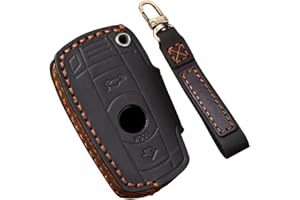 ontto Etui na kluczyki samochodowe pasuje do BMW E90 E60 E70 E87 3 serii 5 i 6 M3 M5 X1 X5 X6 Z4 E71 E72 E88 E89 E91 E92 skórzane etui ochronne na klucze, etui ochronne, akcesoria, czarne