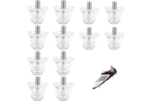 APKPESTERML 12 Pcs Crampons de Football de Rechange à Pointe en Métal, Crampons de Remplacement pour Chaussures de Football Sport Goujons Métalliques de Sécurité Pointes de Goujons Filetage Standard