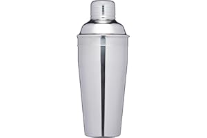 BAR CRAFT BarCraft Shaker a Doppio Strato Isolante in Acciaio Inox con Ricette Stampate, 500 ml