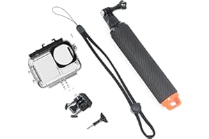 Fotoleey Kit di accessori per immersione per DJI Osmo Action 4, Action 3, custodia subacquea + impugnatura galleggiante