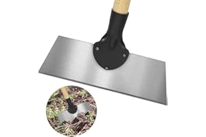 HONMOK Pala Multifuncional de Limpieza de Jardinería Rascador 25CM Herramienta de Jardín Exterior Pala Plana de Acero para Quitar Hierba Granja Desherbar Mango de Madera no incluidos