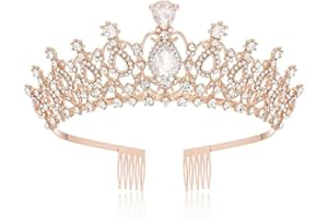 DECENTRALAND Crystal Rhinestones Wedding Tiara with Comb for Bridal Wedding Princess Queen Coronation Birthday Party Silver Crown Girl and Women Carnival Party Holiday Celebration for Adults