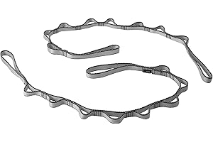 DASKING Daisy Chain, Cinghia di Prolunga per Amaca Yoga 110cm/180cm, Regolabile Corda Arrampicata Sling 23KN, Cinghie da Yoga in Nylon per Stretching, Pilates, Fitness - Amaca Extension Strap