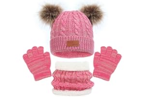 MAILEKT Wintermütze Schal Handschuhe Set