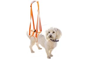 DEFRESIT Miękkie szelki do noszenia dla psów, przenośna uprząż dla psów na tylne nogi, pas wspomagający i rehabilitacyjny dla starszych, rannych, chorych i niepełnosprawnych psów (M)