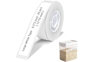 Ruban adhésif pour NIIMBOT D11 D110 D101 H1S, papier samochodowy termiczny 12 × 75 mm imperméable à l'eau 160 étiquettes/rouleau