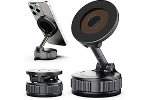 EGVQCM Handyhalterung Auto, mit 360° Faltbar Vakuum Magsafe Autohalterung,handyhalterung auto magnet für iPhone 17 16 15 14 13 12 & MagSafe Hülle,für KFZ/Spiegel/Autohalterung Handy Magnetischer auto zubehör